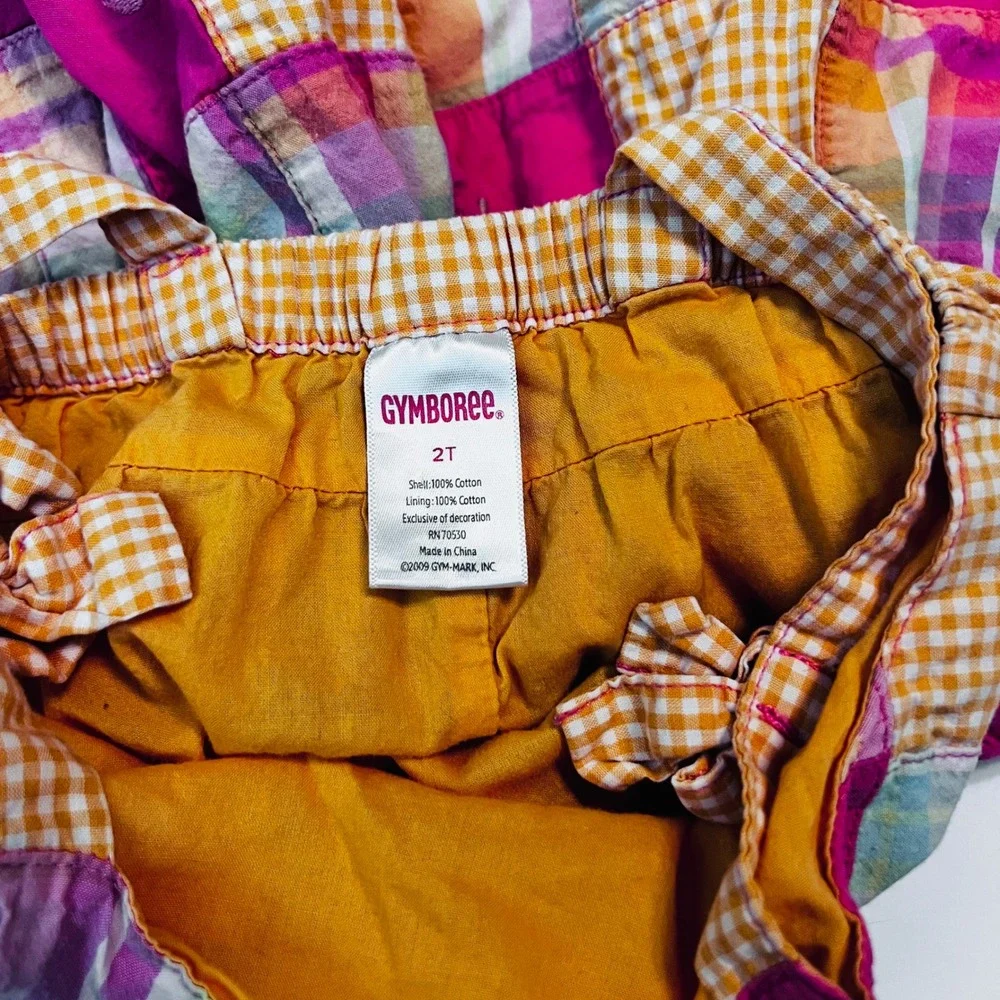 Vintage Gymboree Toddler Girls Sundress Dress Size 2T Plaid Ice Cream
